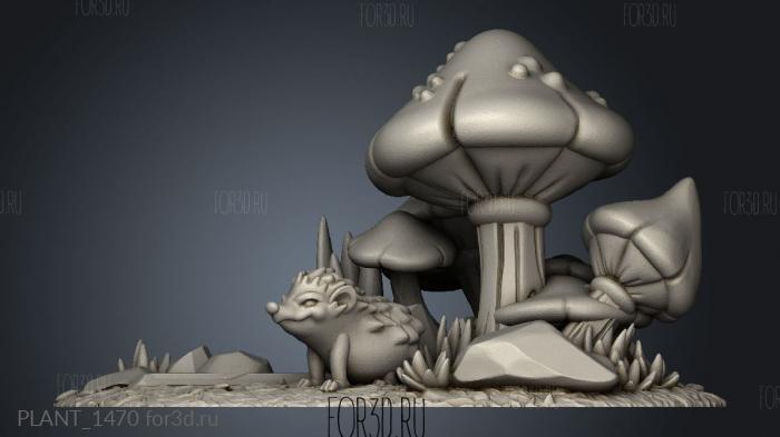 Core Mushrooms Porcupine stl model for CNC