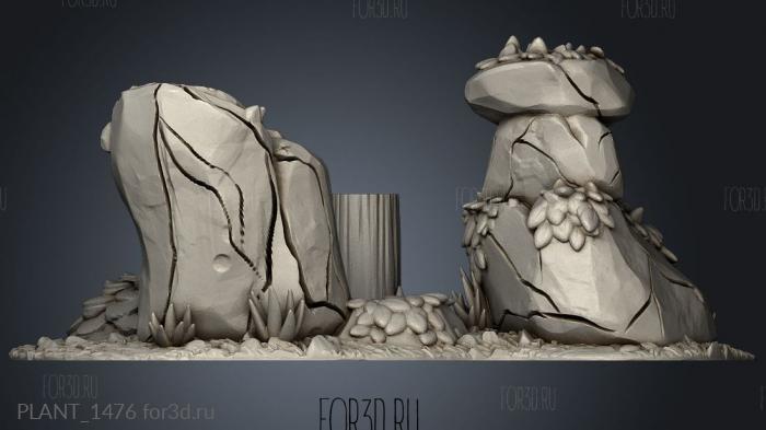 Set Core Pine Tree Pi Base stl model for CNC