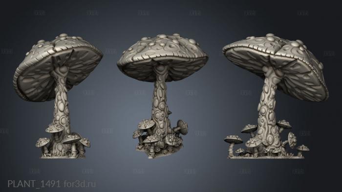 Fungi Terrain Trees And Platforms Giant Shroom Tree stl model for CNC