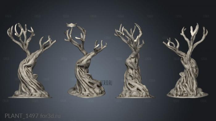 Gnarly Trees with Canopies Canopy Tree stl model for CNC