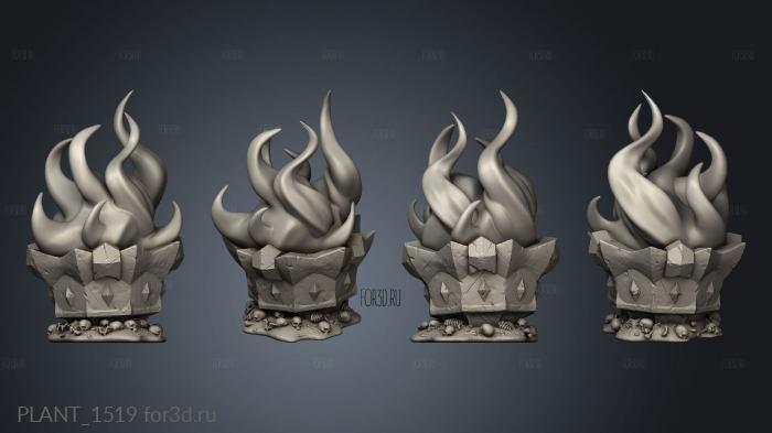 Hidden Crypt Skeleton Piles Terrain Torch stl model for CNC