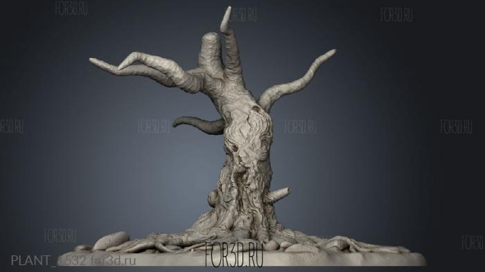 Into The Forest bent tree stl model for CNC