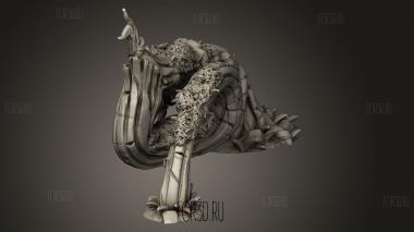 Искривленное Дерево в Сердцевине Джунглей 3d stl модель для ЧПУ