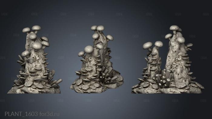 Nightmare Grotto Fungi stl model for CNC