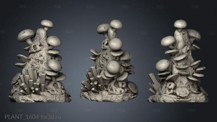 Nightmare Grotto Fungi stl model for CNC