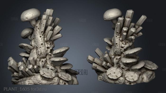 Nightmare Grotto Fungi stl model for CNC