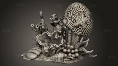 Ядро Океанического ландшафта-Риф Морских звезд 3d stl модель для ЧПУ