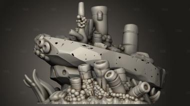 Океан Рельеф Пробки Сердечника Коралловый Рок 3d stl модель для ЧПУ