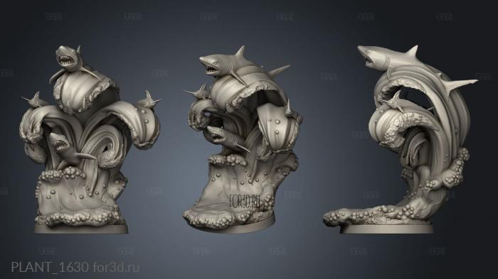 Rise the Shark God Merfolk Spellcaster stl model for CNC