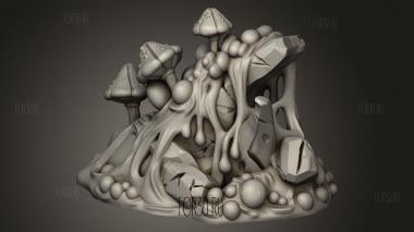 Болотистая местность,Основные Скальные Грибы 3d stl модель для ЧПУ
