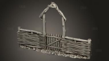 Ворота в Садовом Заборе Прямые 3d stl модель для ЧПУ