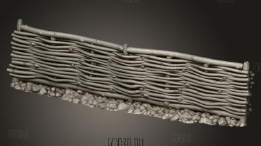 Садовый забор Длинный прямой 3d stl модель для ЧПУ