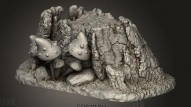 В лес пни-пеньки с грибами 3d stl модель для ЧПУ