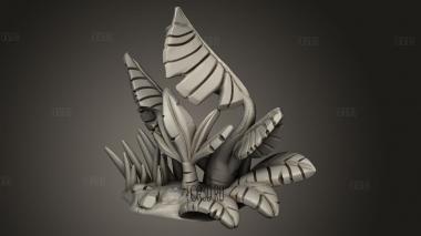 Сердцевина Пляжного Рельефа Большие Листья 3d stl модель для ЧПУ