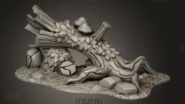Лесной Вырванный Ствол 3d stl модель для ЧПУ