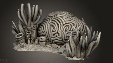 Океанический ландшафт Ядро Мозгового Коралла 3d stl модель для ЧПУ