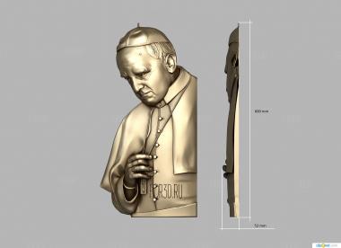 Pope francis3 3d stl модель для ЧПУ