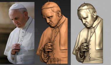 Pope francis3 3d stl модель для ЧПУ