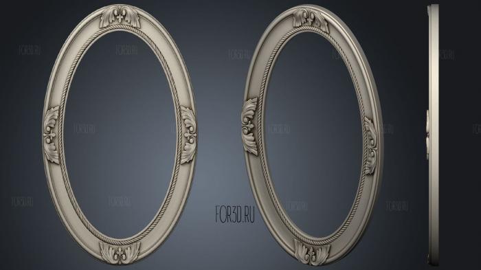 The frame is oval 3d stl for CNC
