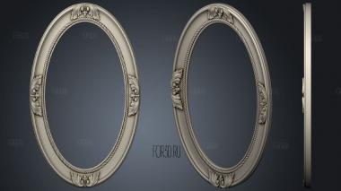 The frame is oval stl model for CNC