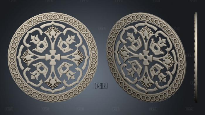 Rosette Byzantine ornament 3d stl for CNC