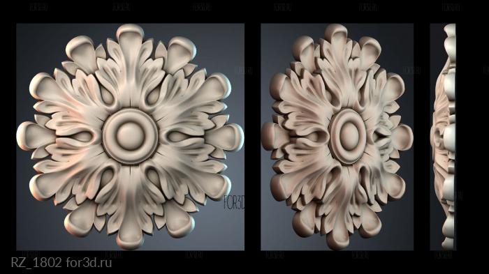 RZ_1802 3d stl for CNC