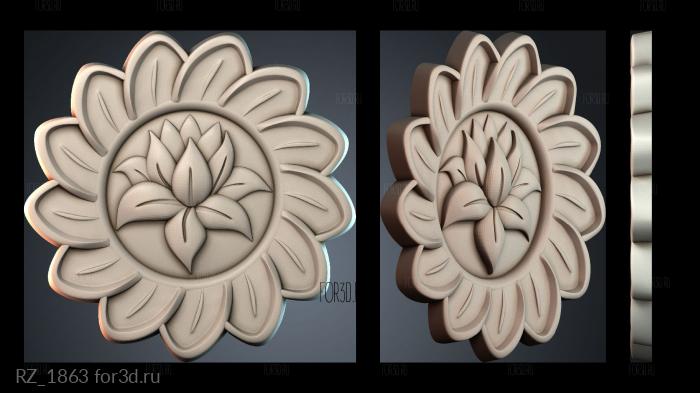RZ_1863 3d stl for CNC