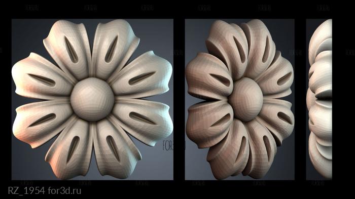 RZ_1954 3d stl for CNC
