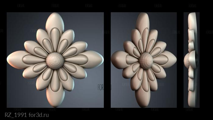 RZ_1991 3d stl for CNC