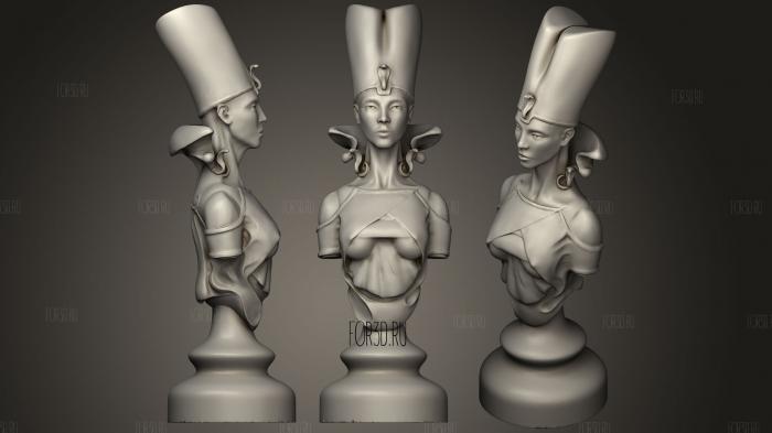 Egyptian Alive V Dead Chess Remix queen stl model for CNC