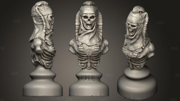 Egyptian Alive V Dead Chess Remix —undead pawn stl model for CNC