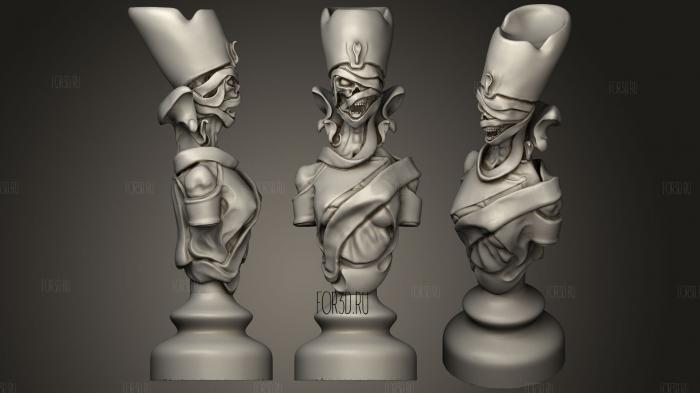 Egyptian Alive V Dead Chess Remix undead queen stl model for CNC