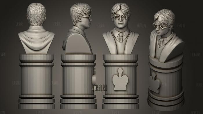 Harry Potter Chess And Checkers A Harry 3d stl модель для ЧПУ