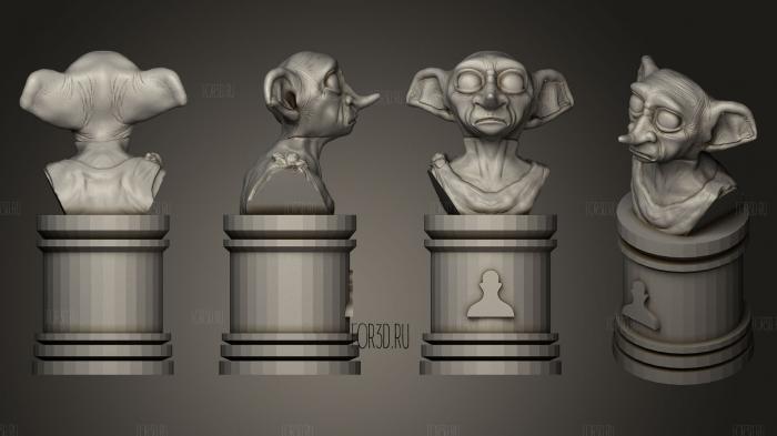Harry Potter Chess And Checkers F Dobby stl model for CNC
