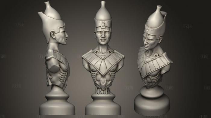 Egyptian Alive V Dead Chess Remix bishop stl model for CNC