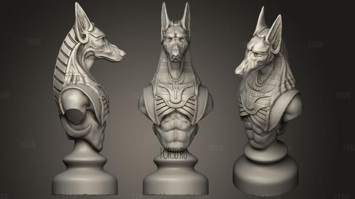 Egyptian Alive V Dead Chess Remix knight stl model for CNC