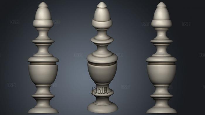 The cone is chiseled 3d stl for CNC