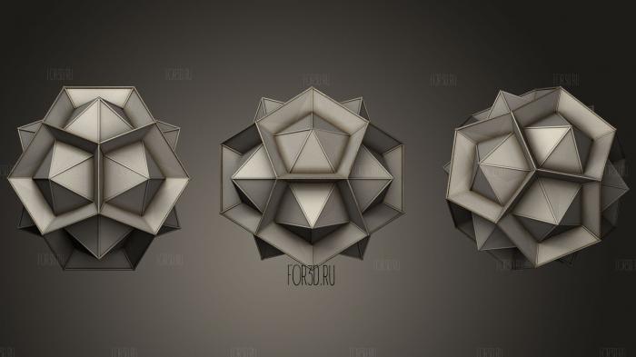Dodecahedron Stellated type 1 stl model for CNC