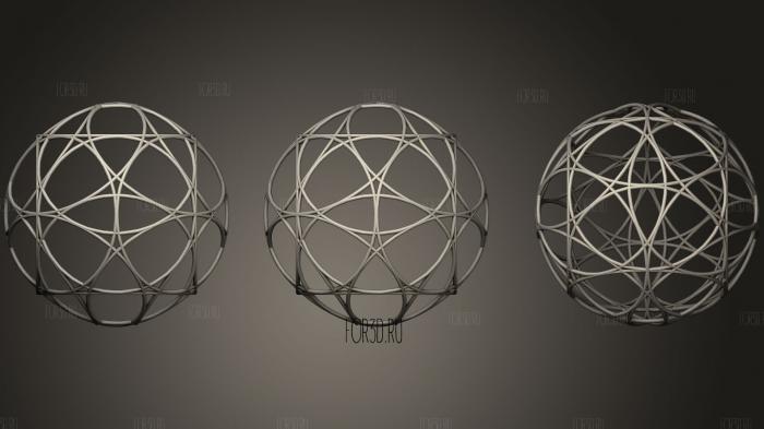 Hexahedron octahedron variations2 stl model for CNC