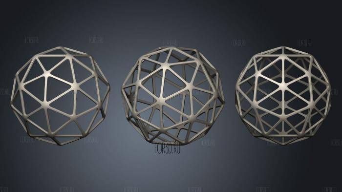 Pentakis Dodecahedron stl model for CNC