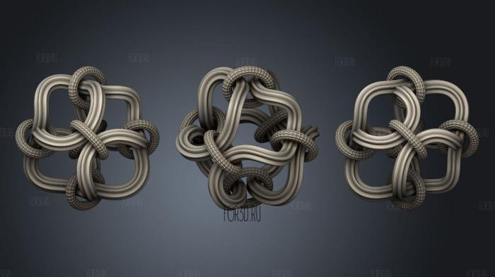 Puzzle Knot stl model for CNC