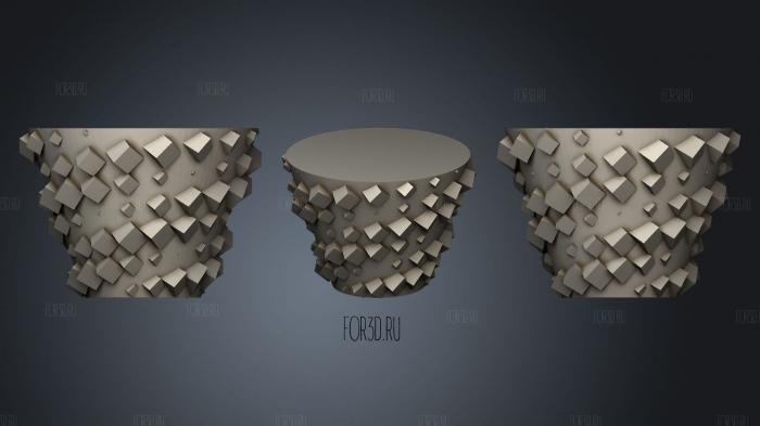 Spiral Vase tea Light With Helixes Of Sinusoidal Cubes 3d stl модель для ЧПУ