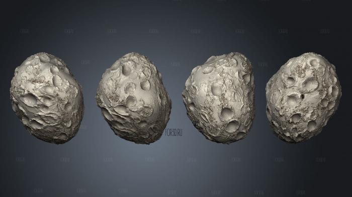 Exoplanet asteroid 02 stl model for CNC