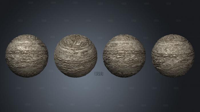 Exoplanet gas giant 20 stl model for CNC
