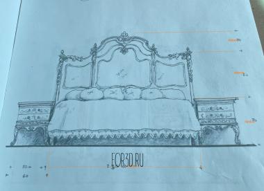 Спинка кровати 3d stl модель для ЧПУ