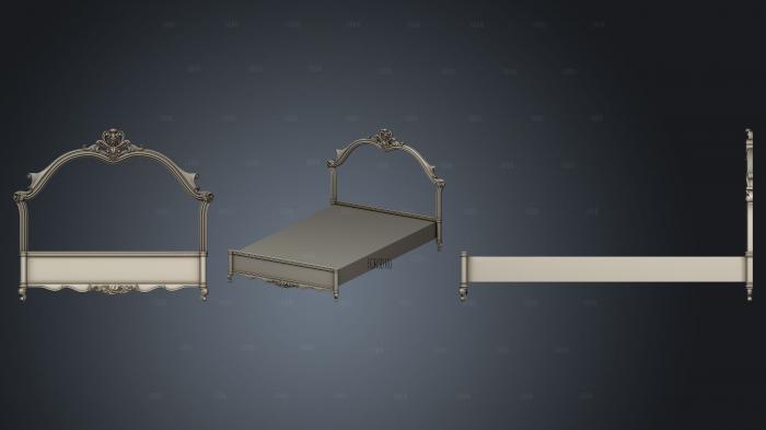 Кровать резная 3d stl модель для ЧПУ