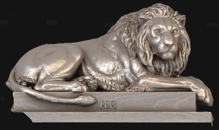 lion 3d stl модель для ЧПУ