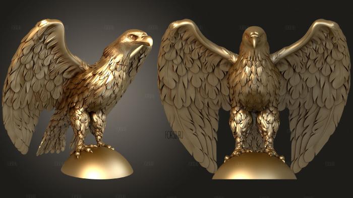 Eagle statuette stl model for CNC