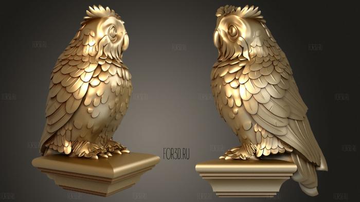 Owl 3d stl модель для ЧПУ