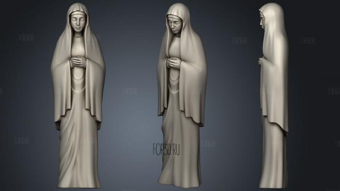 Скульптура скорбящей женщины 3d stl модель для ЧПУ